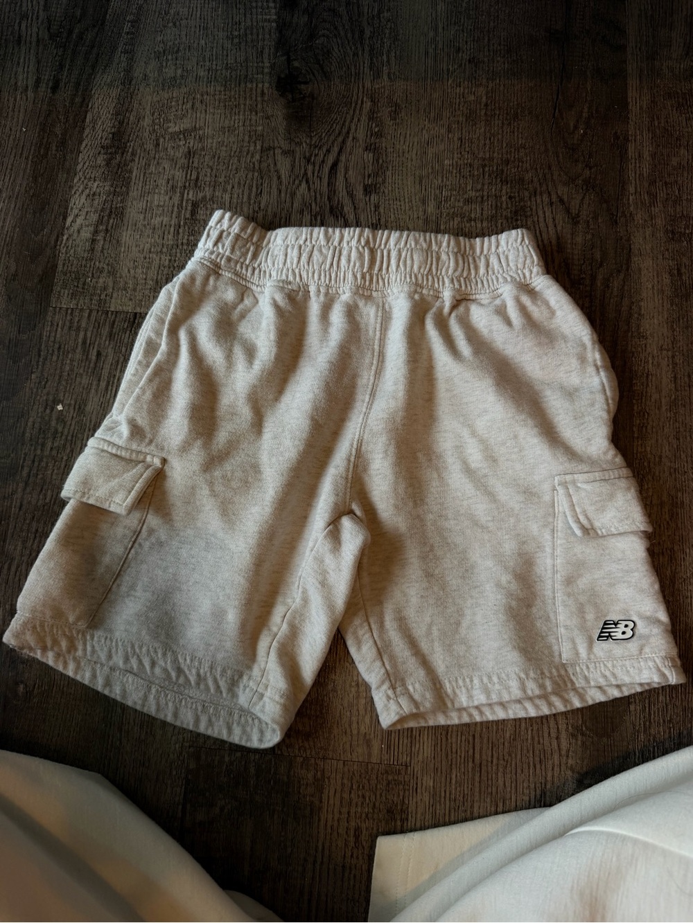 New Balance Cream Cargo Sweat Shorts for Kids